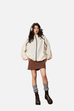 Contrasting Accent Lightweight Hooded Jacket