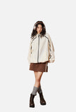 Contrasting Accent Lightweight Hooded Jacket