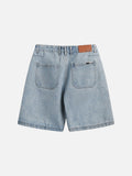 Faded Light Blue Relaxed Denim Shorts