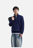 Prominent Cable Knit Quarter-Zip Pullover Sweater
