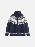 Geometric Fair Isle Knit Cardigan