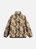 Burgundy Reversible Camouflage Fleece Jacket
