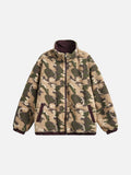 Burgundy Reversible Camouflage Fleece Jacket