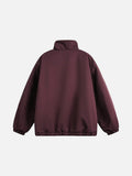 Burgundy Reversible Camouflage Fleece Jacket