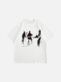 Blurred Abstract Figures Graphic T-Shirt