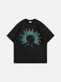 Luminous Spike Halo Graphic T-Shirt