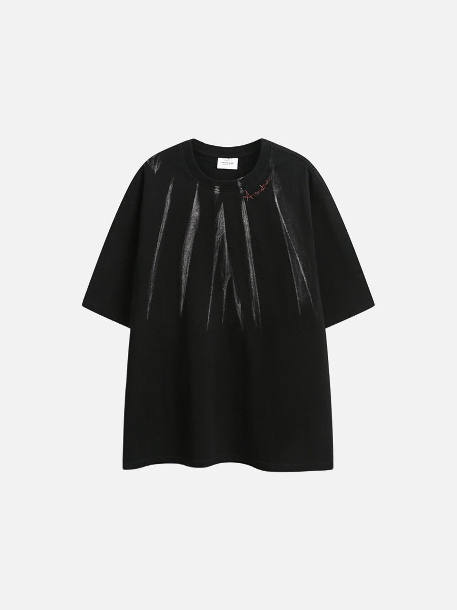 Brushstroke Print Oversized T-Shirt