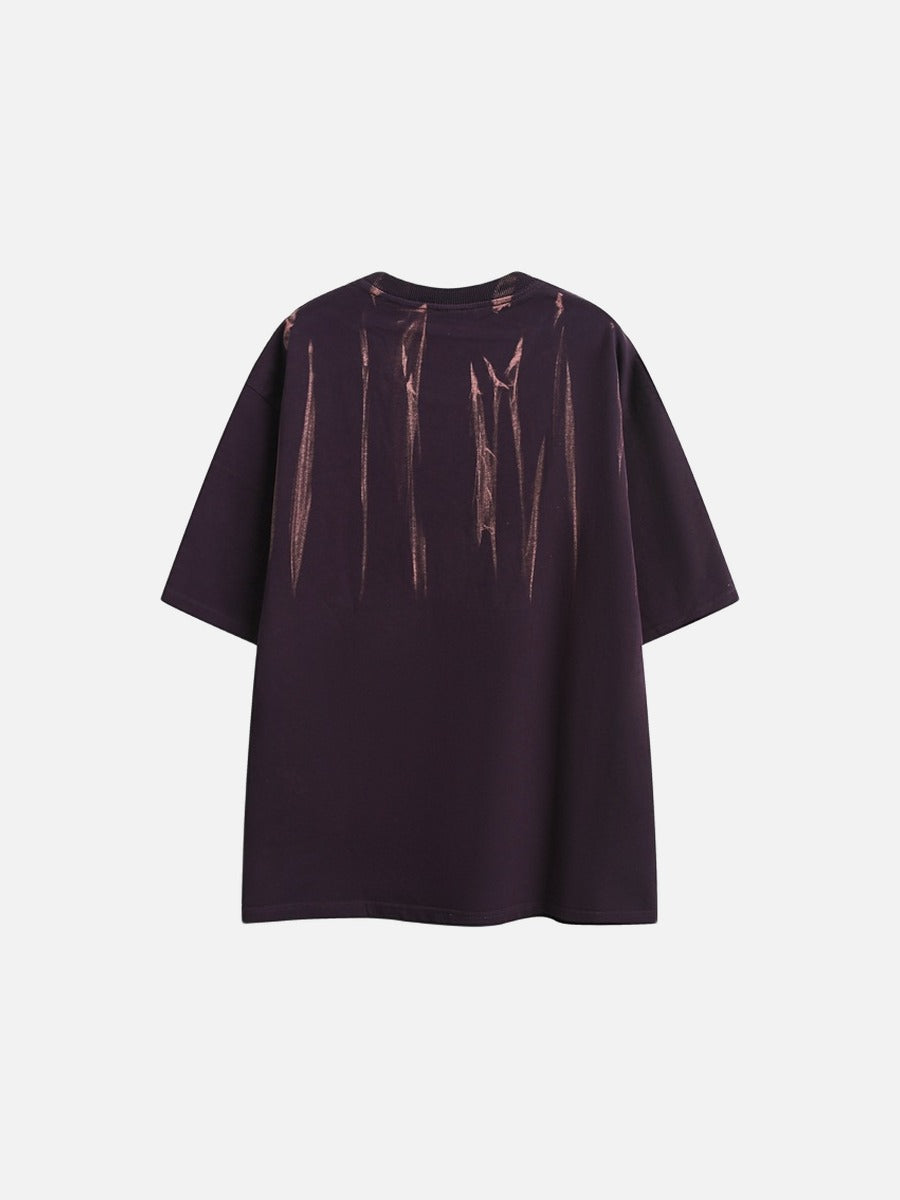Brushstroke Print Oversized T-Shirt