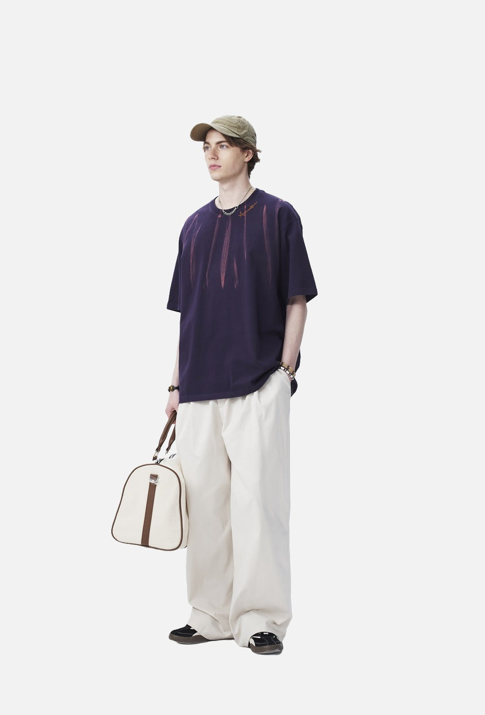 Brushstroke Print Oversized T-Shirt