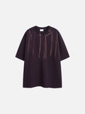 Brushstroke Print Oversized T-Shirt