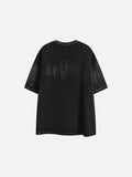 Distressed 'ANM' Graphic Oversized T-Shirt