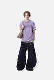Distressed 'ANM' Graphic Oversized T-Shirt
