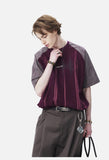 Textured Vertical Stripe Raglan T-Shirt