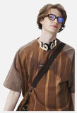 Textured Vertical Stripe Raglan T-Shirt