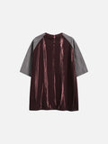 Textured Vertical Stripe Raglan T-Shirt