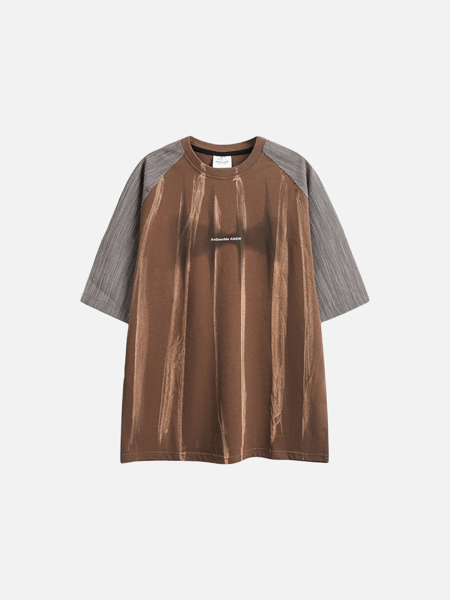 Textured Vertical Stripe Raglan T-Shirt