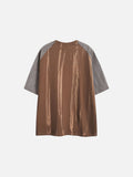 Textured Vertical Stripe Raglan T-Shirt