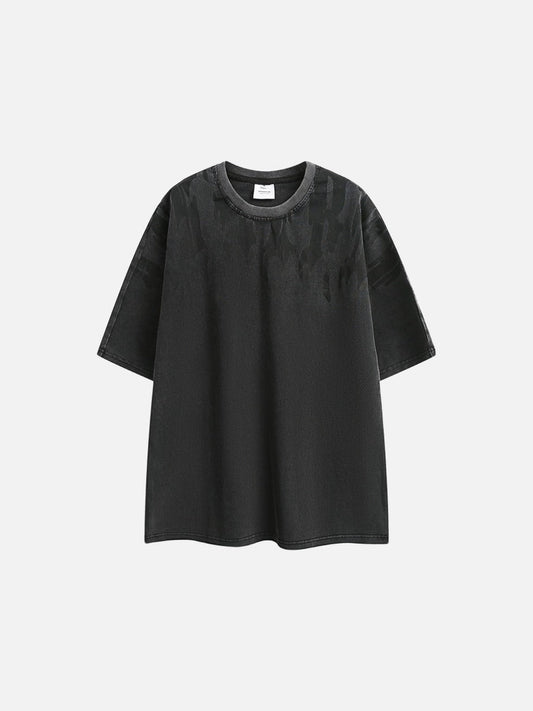 Abstract Drip Print Oversized T-Shirt