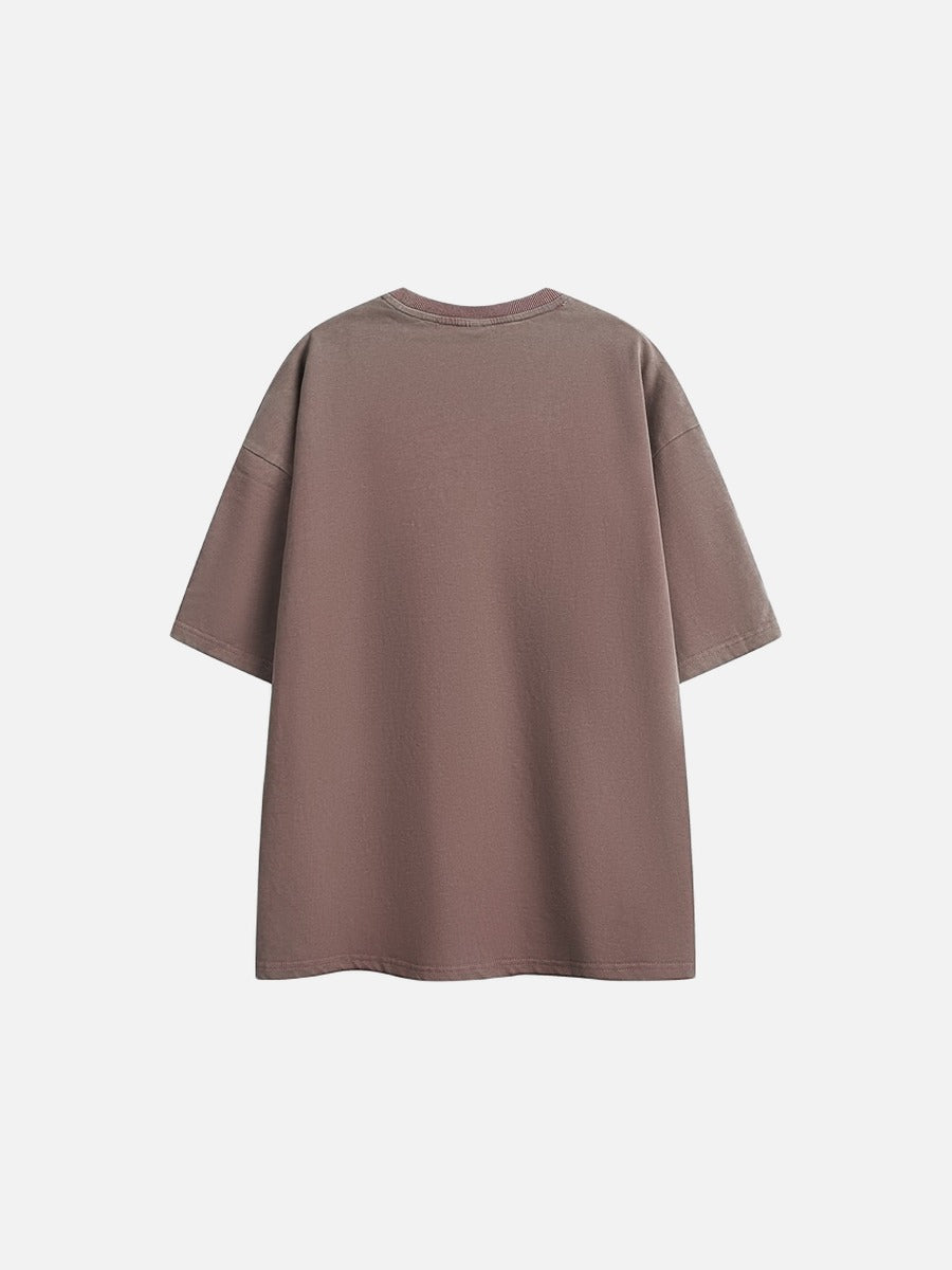 Abstract Drip Print Oversized T-Shirt
