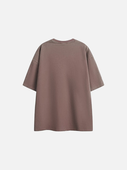 Abstract Drip Print Oversized T-Shirt