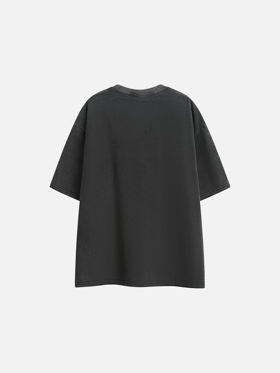 Abstract Drip Print Oversized T-Shirt