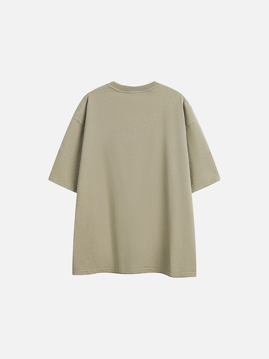 Abstract Drip Print Oversized T-Shirt