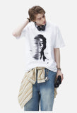 Distorted Face Graphic Oversized T-Shirt