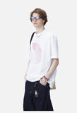 Circular Red Text Graphic T-Shirt