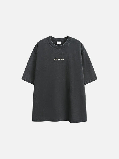 Bold Academic Text Block Oversized T-Shirt