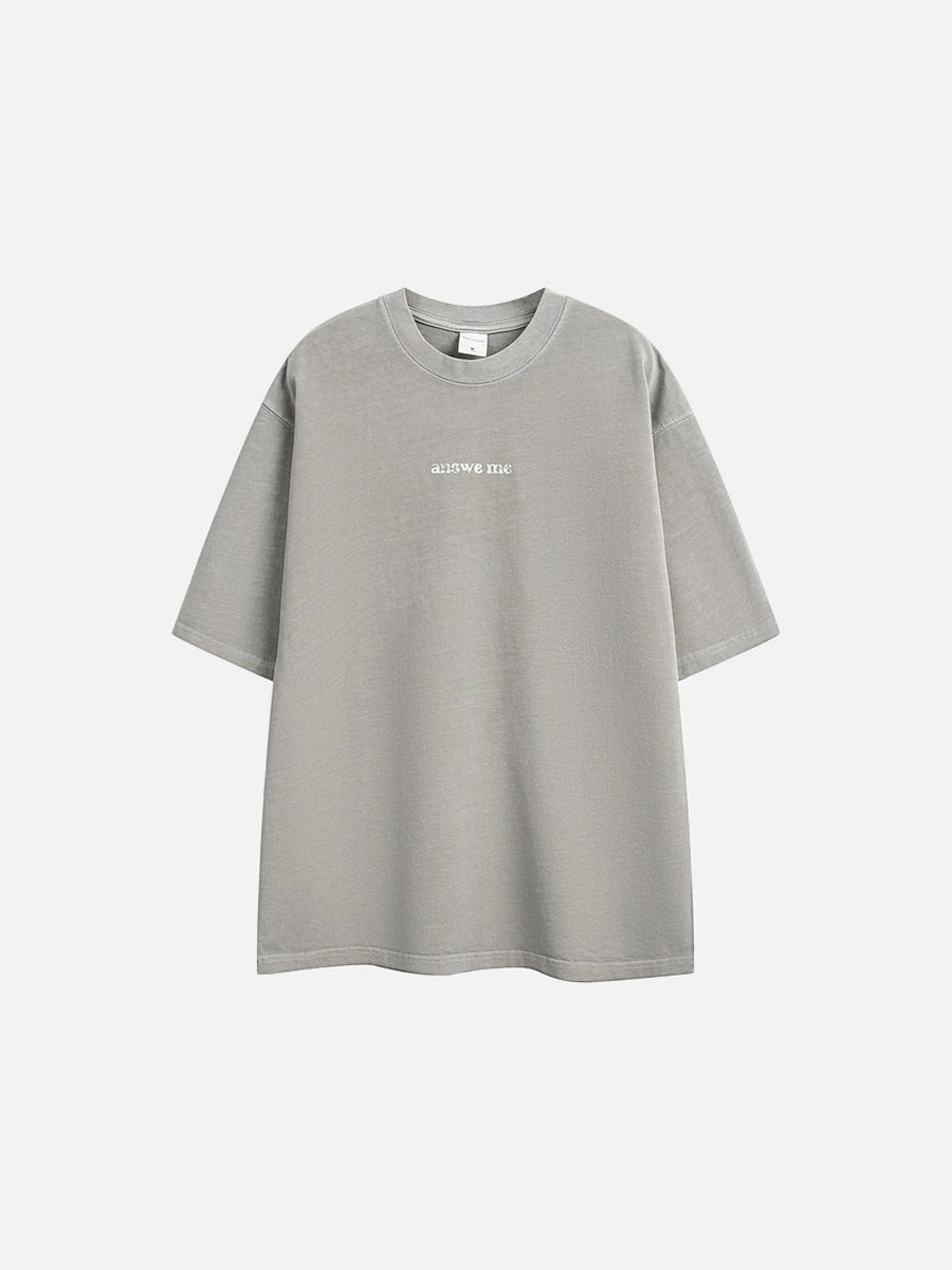 Bold Academic Text Block Oversized T-Shirt