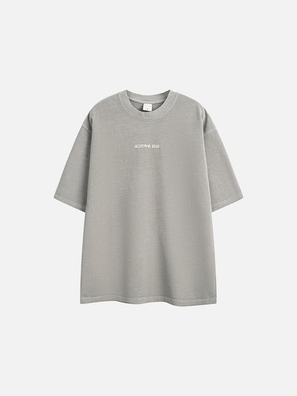 Bold Academic Text Block Oversized T-Shirt