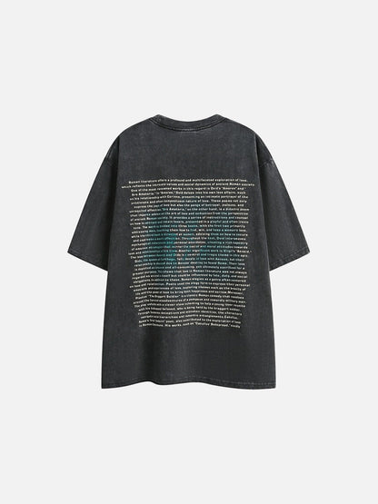 Bold Academic Text Block Oversized T-Shirt