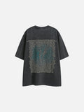 Bold Academic Text Block Oversized T-Shirt