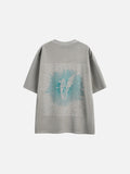 Bold Academic Text Block Oversized T-Shirt