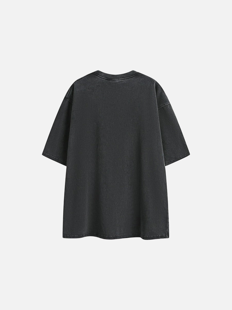 Silhouetted Hands Graphic Oversized T-Shirt