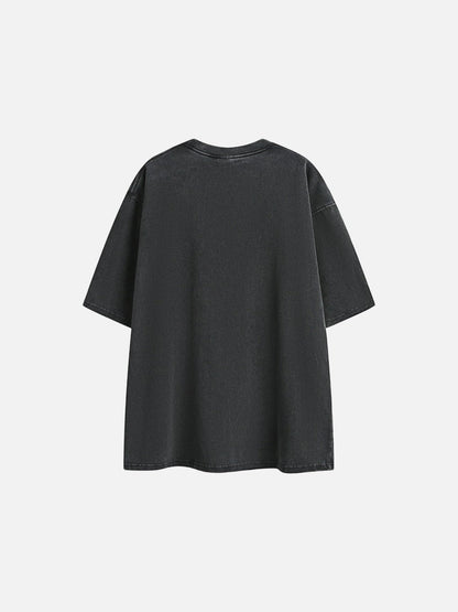 Silhouetted Hands Graphic Oversized T-Shirt