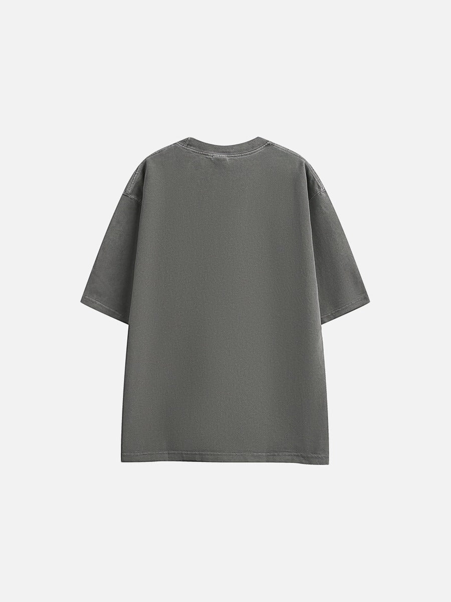 Silhouetted Hands Graphic Oversized T-Shirt