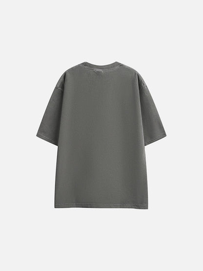 Silhouetted Hands Graphic Oversized T-Shirt