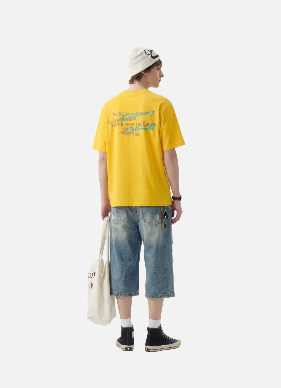 Vibrant Yellow Summer Graphic T-Shirt