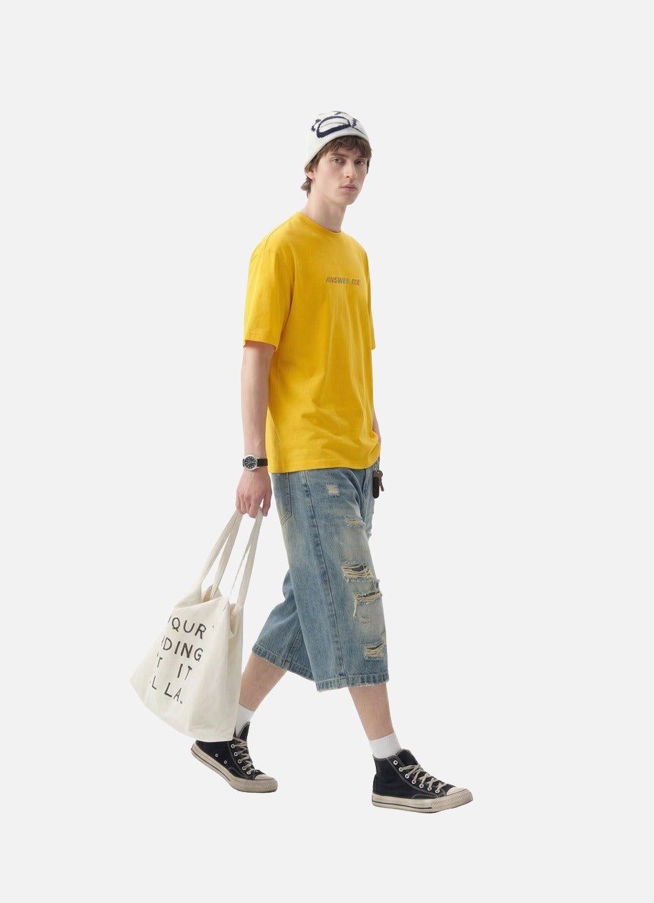 Vibrant Yellow Summer Graphic T-Shirt