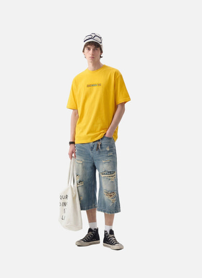 Vibrant Yellow Summer Graphic T-Shirt
