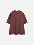 Rust Mock Neck Graphic Tee
