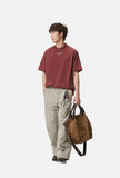 Rust Mock Neck Graphic Tee