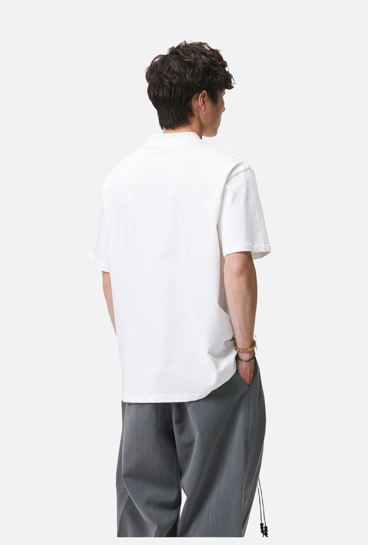 Rust Mock Neck Graphic Tee