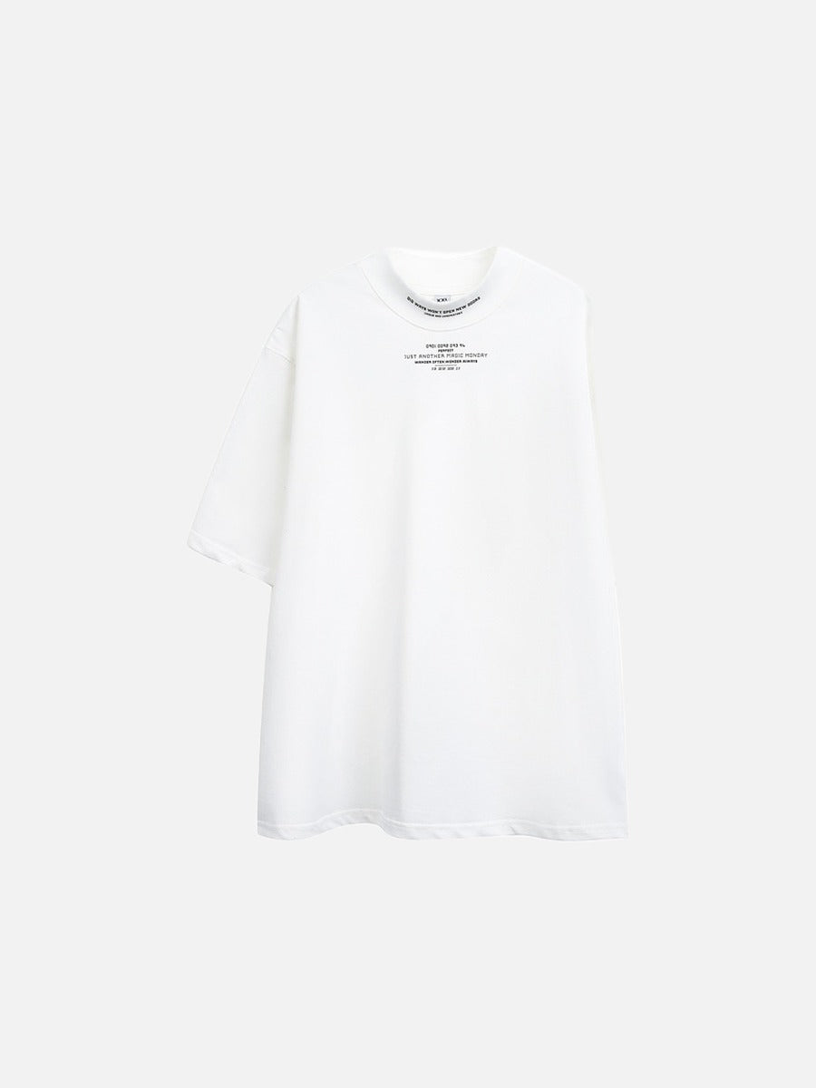 Rust Mock Neck Graphic Tee