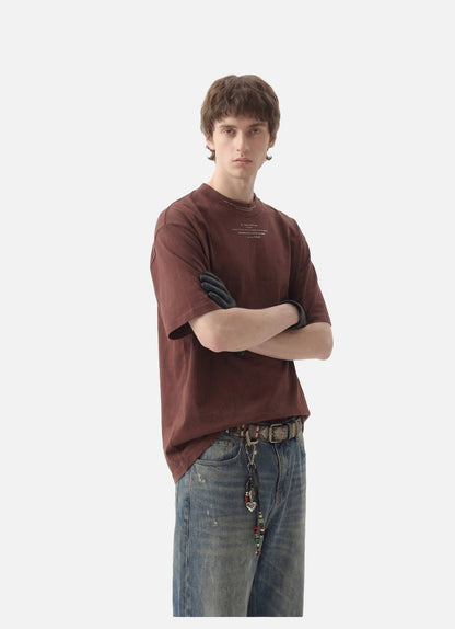 Bold Text Statement Mock Neck T-Shirt