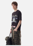 Abstract Brushstroke Black Oversized T-Shirt