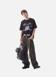 Abstract Brushstroke Black Oversized T-Shirt