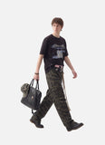 Abstract Brushstroke Black Oversized T-Shirt