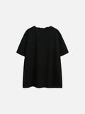 Abstract Brushstroke Black Oversized T-Shirt
